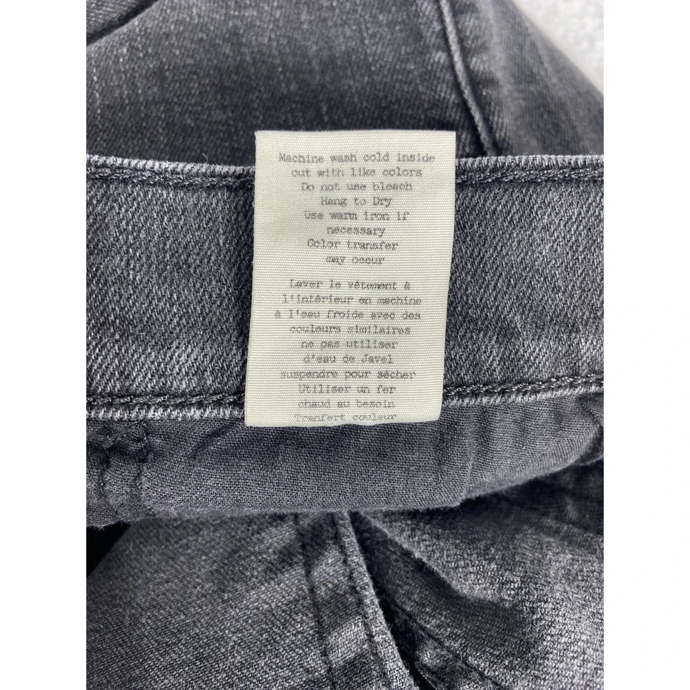 Rag & Bone Fit 2 Jeans Men's 33x34 Rock Black Slim Button Fly Denim Stretch
